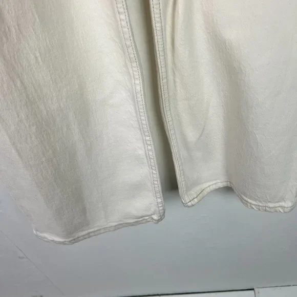 NWT Abercrombie & Fitch The Ankle Straight Ultra High Rise Cream Size 36 22 LONG - Picture 7 of 12